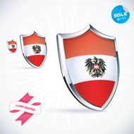 I Love Austria Flag Illustration