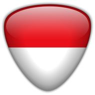 Monaco Flag Glossy Button N3