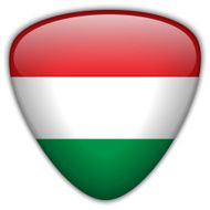 Hungary Flag Glossy Button N4