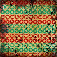 abstract background with hearts and stars in circles N2