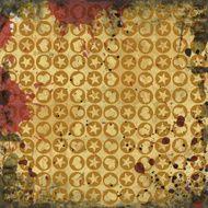 abstract background with hearts and stars in circles N3
