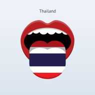 Thailand language Abstract human tongue N2