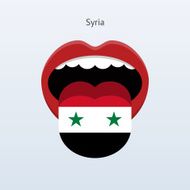 Syria language Abstract human tongue N2