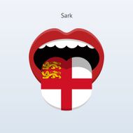 Sark language Abstract human tongue N2