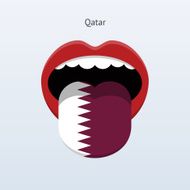 Qatar language Abstract human tongue N2