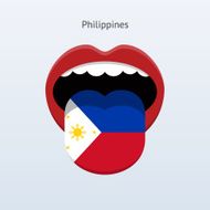 Philippines language Abstract human tongue N2