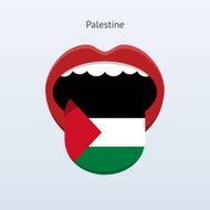 Palestine language Abstract human tongue N2