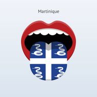 Martinique language Abstract human tongue N2