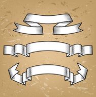 Set of retro ribbons N2
