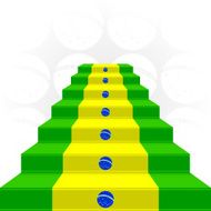 The stylized ladder Flag of Brazil