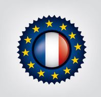 Made in FRANCE EU seal Flag (Vector)