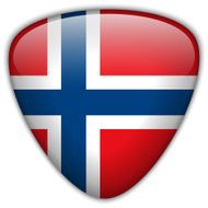 Norway Flag Glossy Button N4
