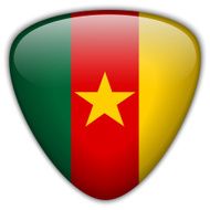 Cameroon Flag Glossy Button N6