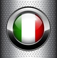 Italian Italy flag button