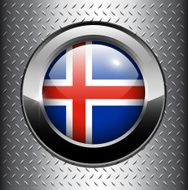 Flag of Iceland button