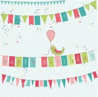 Retro Birthday Card with Bird N2