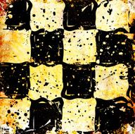 Grungy chessboard background with stains N2