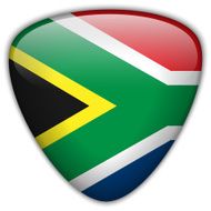 South Africa Flag Glossy Button N5