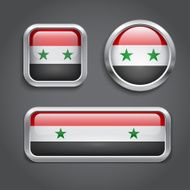 Syria flag glass buttons