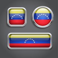 Venezuela flag glass buttons