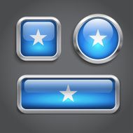 Somalia flag glass buttons