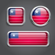 Liberia flag glass buttons