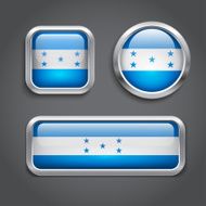 Honduras flag glass buttons