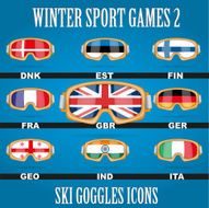 Icon goggles with flag of world N2