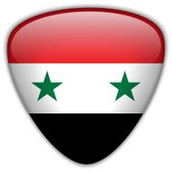 Syria Flag Glossy Button N6