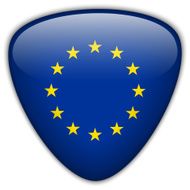 Europe Flag Glossy Button N2