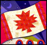 drawing of a Canadian flag