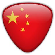 China Flag Glossy Button N3