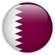 Qatar Flag Glossy Button N5