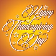 Creative calligraphy of text Happy Thanksgiving Day