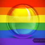 Rainbow sphere Vector illustration