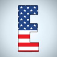 USA Independence Day Alphabet Letters N5