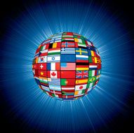 World flags sphere N4