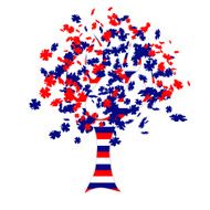 russian flag tree
