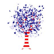 american flag tree