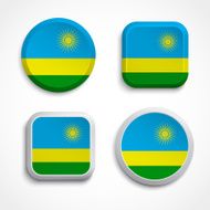 Rwanda flag buttons