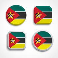 Mozambique flag buttons