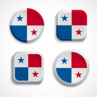 Panama flag buttons