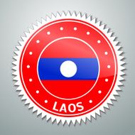 Laotian flag label
