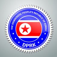 DPRK flag label