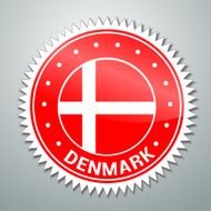 Danish flag label