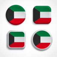 Kuwait flag buttons