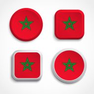 Morocco flag buttons