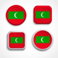 Maldives flag buttons