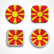 Macedonia flag buttons