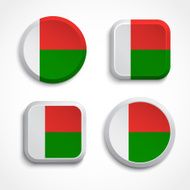 Madagascar flag buttons